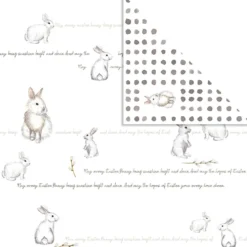 Designpapper, kaniner, ark 30,5x30,5 cm, 180 g, 5 ark/ 1 förp.