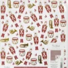 Designpapper, nötknäpparen, 180 g, guld, röd, vit, 3 ark/ 1 förp.