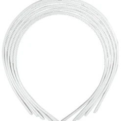 Diadem, B: 8 mm, vit, 5 st./ 1 förp.