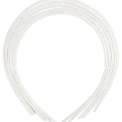 Diadem, B: 8 mm, vit, 5 st./ 1 förp.