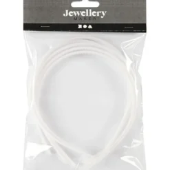 Diadem, B: 8 mm, vit, 5 st./ 1 förp.