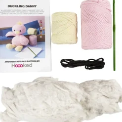 DIY Kit Amigurumi , Anka, ljusrosa, ljusgul, 1 förp.