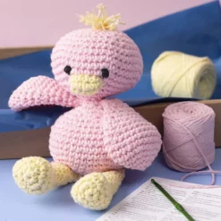 DIY Kit Amigurumi , Anka, ljusrosa, ljusgul, 1 förp.
