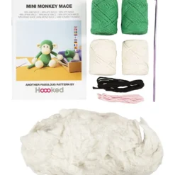 DIY Kit Amigurumi , Apa, grön, off white, 1 förp.