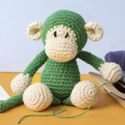 DIY Kit Amigurumi , Apa, grön, off white, 1 förp.