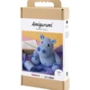 DIY Kit Amigurumi , Flodhäst, blå, ljusblå, 1 förp.