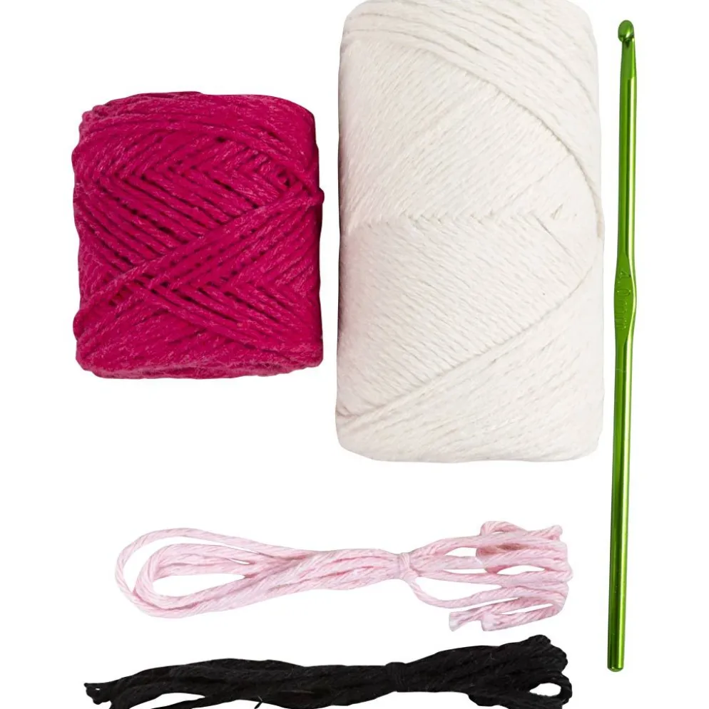 DIY Kit Amigurumi , Får, rosa, off white, 1 förp.