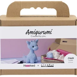 DIY Kit Amigurumi , Giraff, ljusblå, 1 förp.