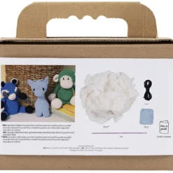 DIY Kit Amigurumi , Giraff, ljusblå, 1 förp.