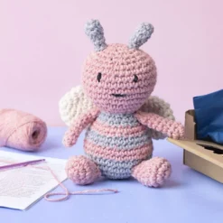DIY Kit Amigurumi , Honeybee, pastellfärger, 1 förp.