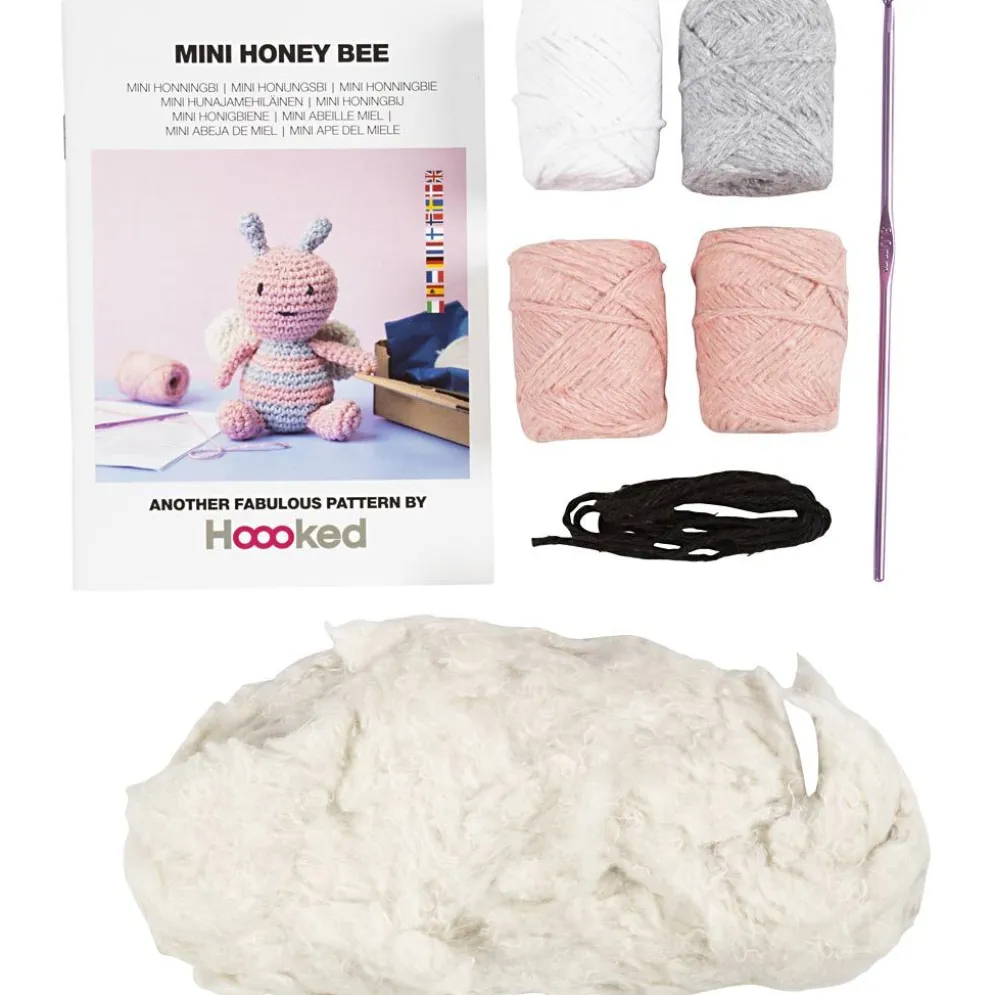 DIY Kit Amigurumi , Honeybee, pastellfärger, 1 förp.