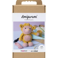 DIY Kit Amigurumi , Igelkott, ljusrosa, varm gul, 1 förp.