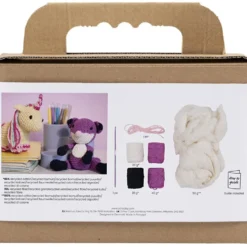DIY Kit Amigurumi , Räv, svart, plommon, 1 förp.