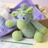DIY Kit Amigurumi , Zebra , ljusblå, ljusgrön, 1 förp.