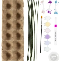 DIY Kit Blommor av Äggkartong, pastellfärger, 1 förp.