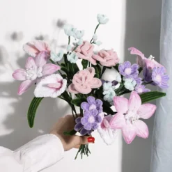 DIY Kit Blommor av Piprensare, Blommor, pastellfärger, 1 förp.