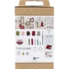 DIY Kit Bordsdekorationer, Änglar, julgranar, stjärnor, mixade färger, 1 förp.