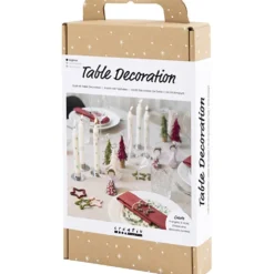 DIY Kit Bordsdekorationer, Änglar, julgranar, stjärnor, mixade färger, 1 förp.