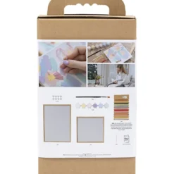DIY Kit Broderi, Bilder, pastellfärger, 1 förp.