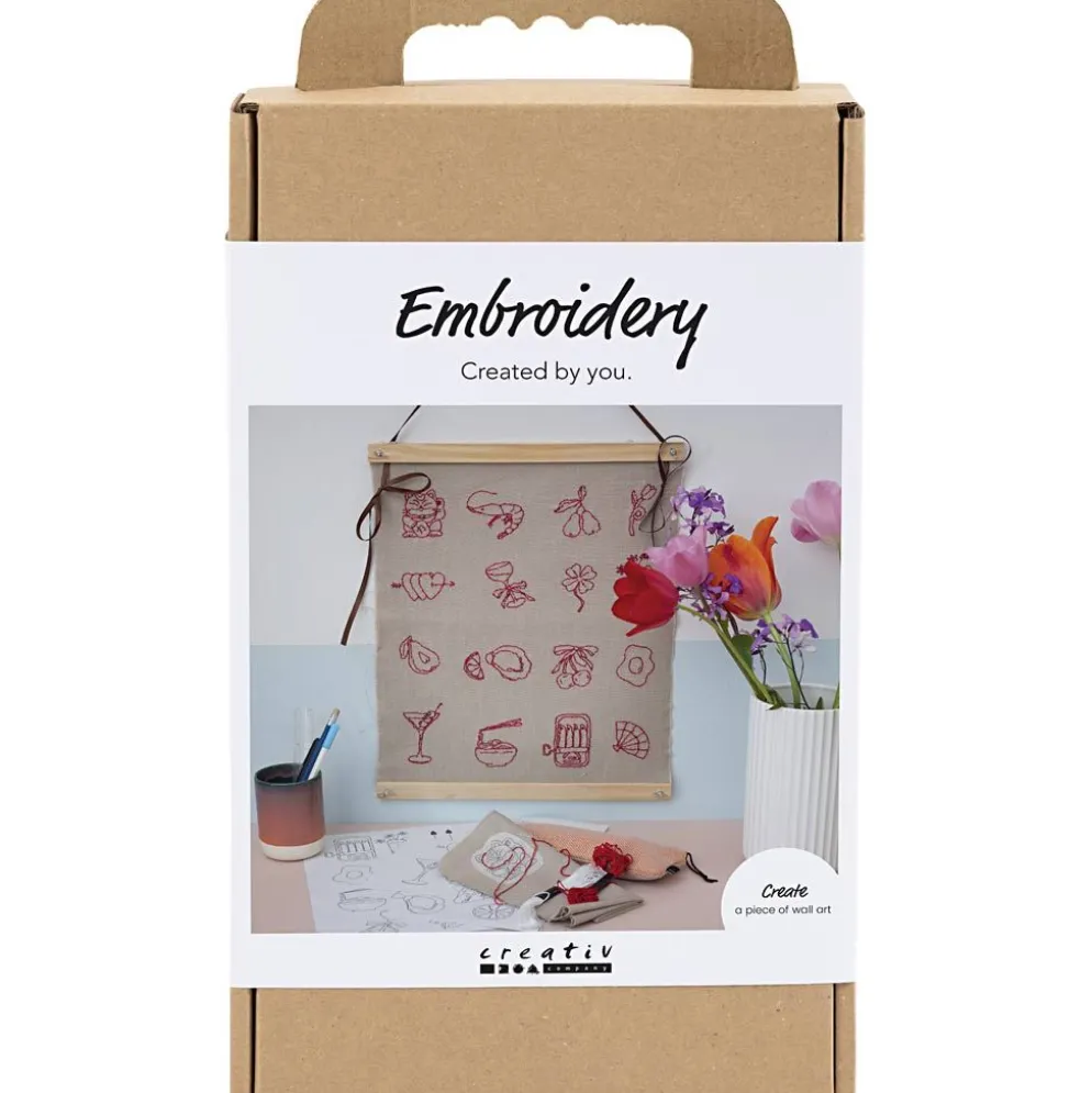DIY Kit Broderi, hängdekoration, lin, 1 förp.