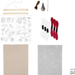 DIY Kit Broderi, hängdekoration, lin, 1 förp.
