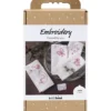 DIY Kit Broderi, Julservetter, julröd, 1 förp.
