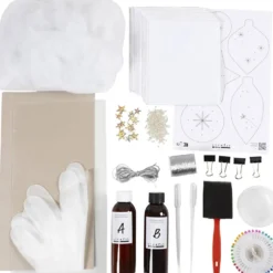 DIY Kit Cyanotypi, Julpynt, blå, silver, 1 förp.