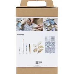 DIY Kit Decoupage, Ostronskal, blå, 1 förp.