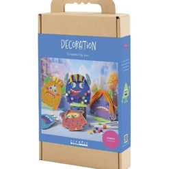 DIY Kit Dekoration, Monster, colorful, glada färger, starka färger, 1 förp.