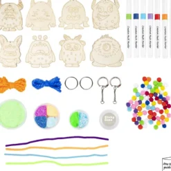 DIY Kit Dekoration, Monster, colorful, glada färger, starka färger, 1 förp.