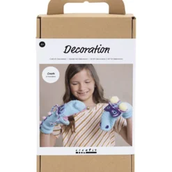 DIY Kit Dekoration, Sock Monster, mixade färger, 1 förp.
