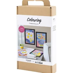 DIY Kit Färgläggning, Måla efter siffror, tuschpennor, 1 förp.