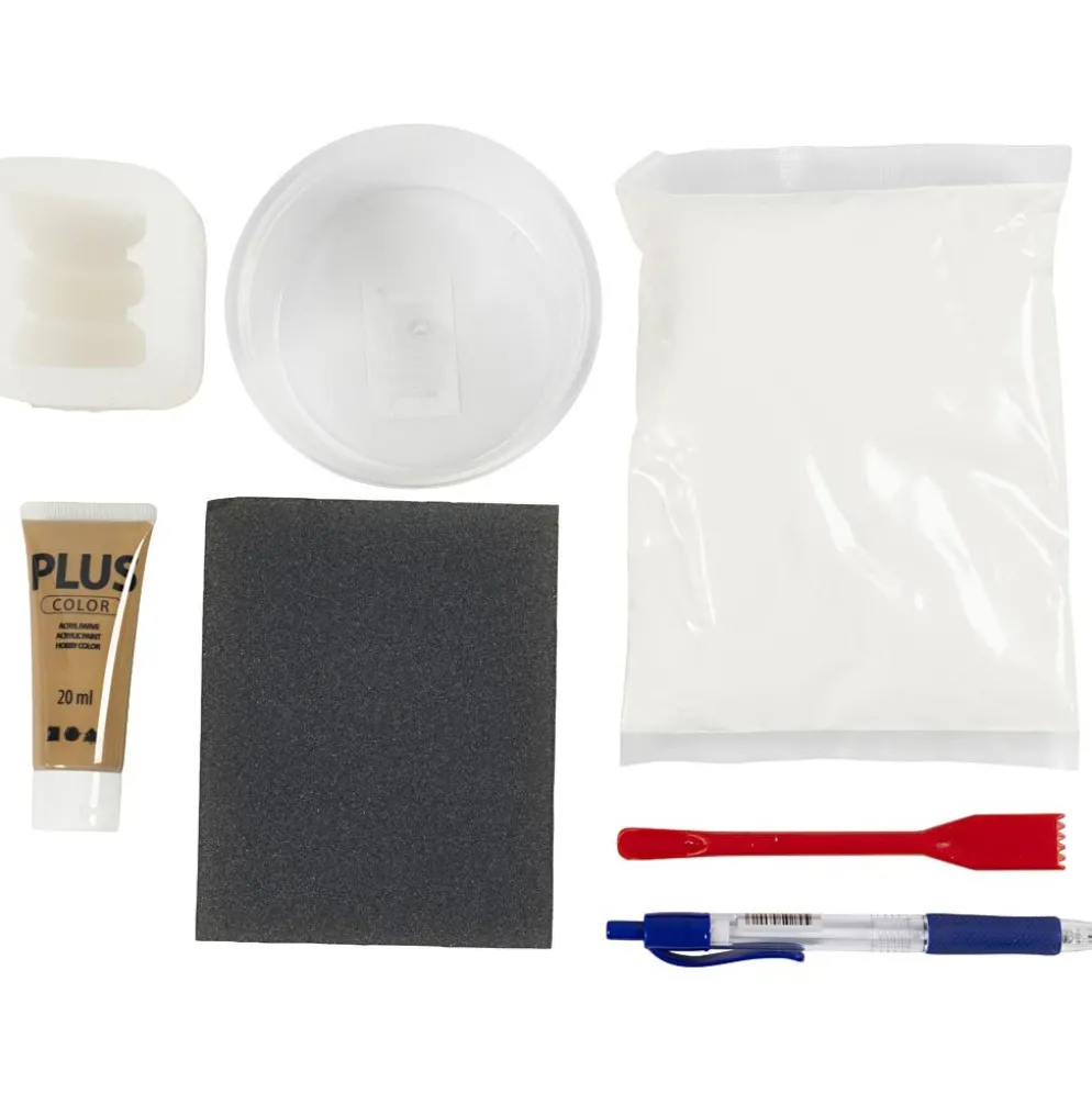 DIY Kit Gjutharts, Skulptering, beige, off white, 1 förp.