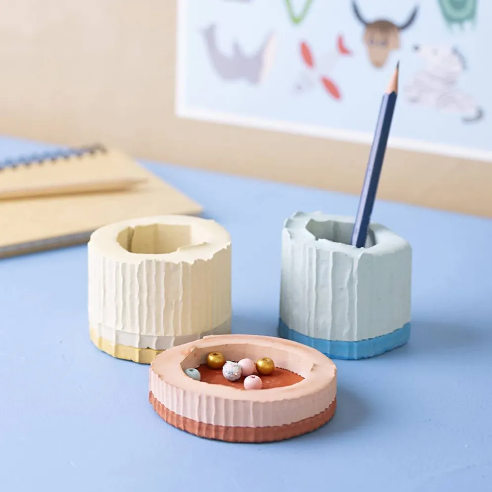 DIY Kit Gjutning, Behållare, blå, röd, ljusgul, 1 förp.