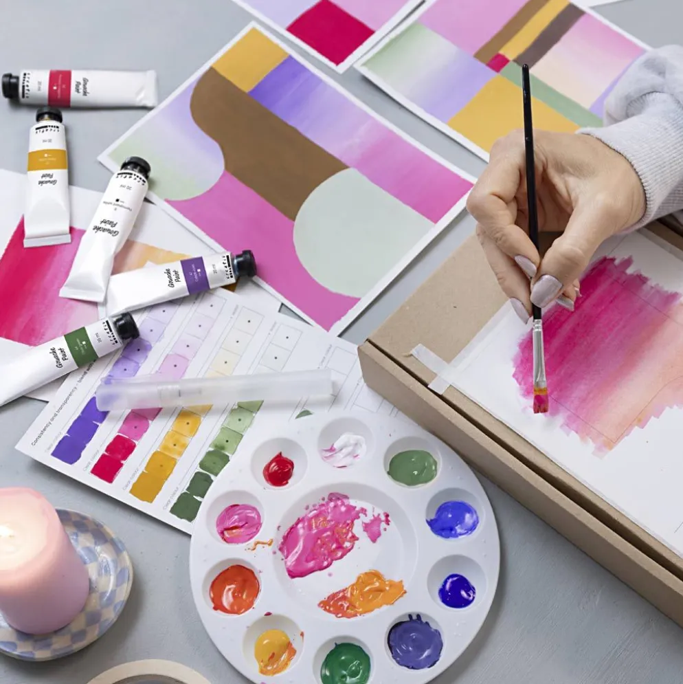 DIY Kit Gouache , Målningar, mixade färger, 1 förp.