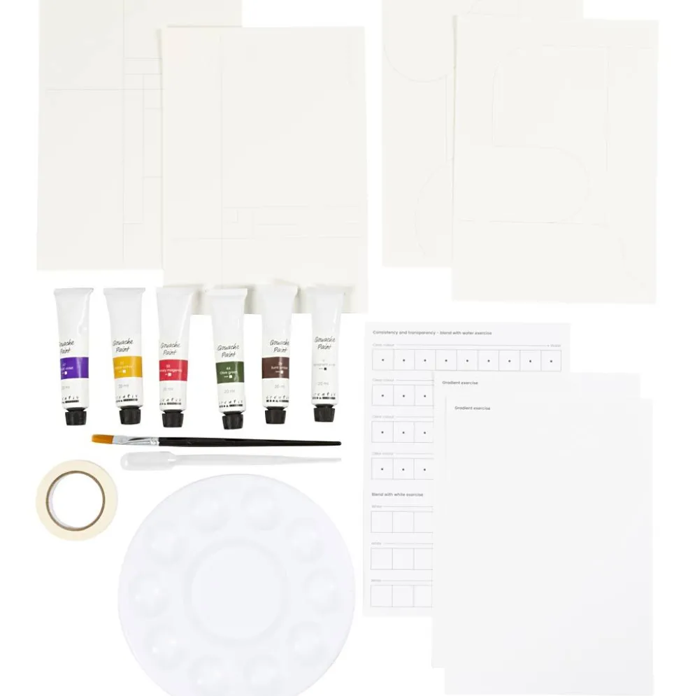DIY Kit Gouache , Målningar, mixade färger, 1 förp.