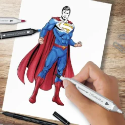 DIY Kit Illustration, Stålmannen, mixade färger, 1 förp.