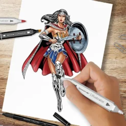 DIY Kit Illustration, Wonder Woman, mixade färger, 1 förp.