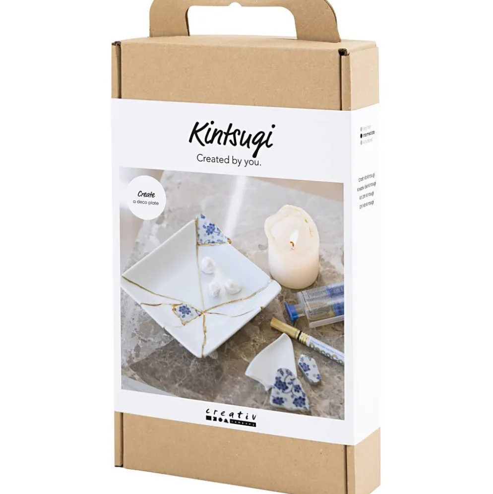 DIY Kit Kintsugi, Fat, blå, guld, vit, 1 förp.