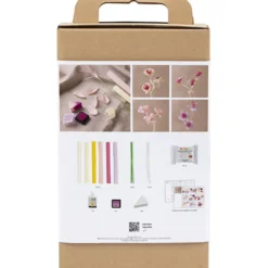 DIY Kit Kräppapper, Blomma, pastellfärger, 1 förp.