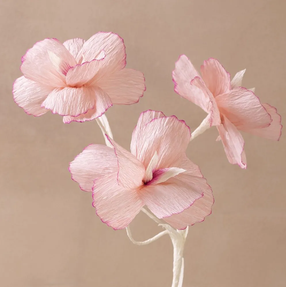 DIY Kit Kräppapper, Blomma, pastellfärger, 1 förp.