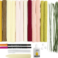 DIY Kit Kräppapper, Bukett, Stretchbarhet: 180%, 1 förp.