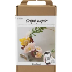 DIY Kit Kräppapper, Krans, Stretchbarhet: 180%, 1 förp.