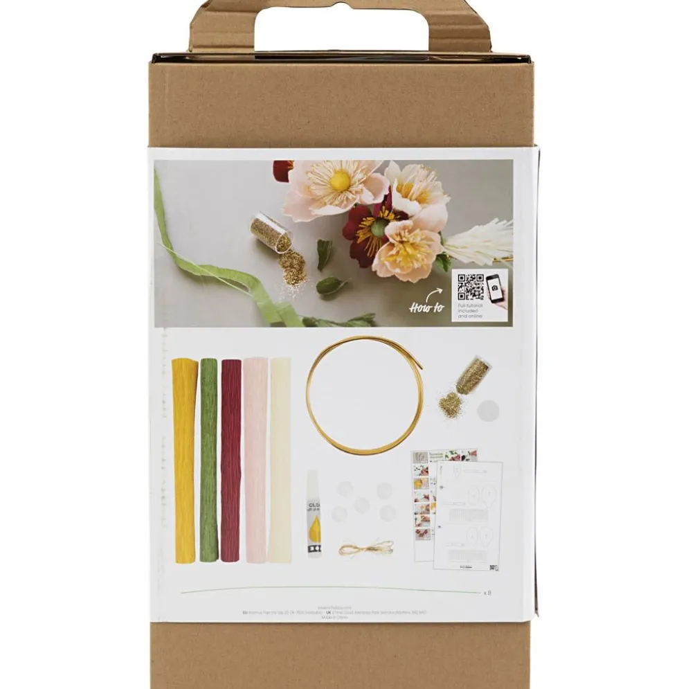DIY Kit Kräppapper, Krans, Stretchbarhet: 180%, 1 förp.
