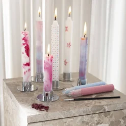 DIY Kit Ljusdekoration, Dekorerade kronljus, vit, 1 förp.