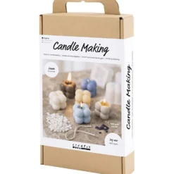 DIY Kit Ljusgjutning, Bubbelsojaljus, beige, ljusblå, cream, 1 förp.