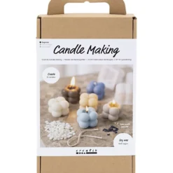 DIY Kit Ljusgjutning, Bubbelsojaljus, beige, ljusblå, cream, 1 förp.