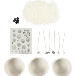 DIY Kit Ljusstöpning, Ros, beige, vit, cream, 1 förp.