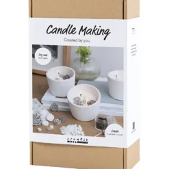 DIY Kit Ljusstöpning, Ros, beige, vit, cream, 1 förp.