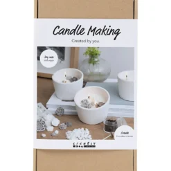 DIY Kit Ljusstöpning, Ros, beige, vit, cream, 1 förp.